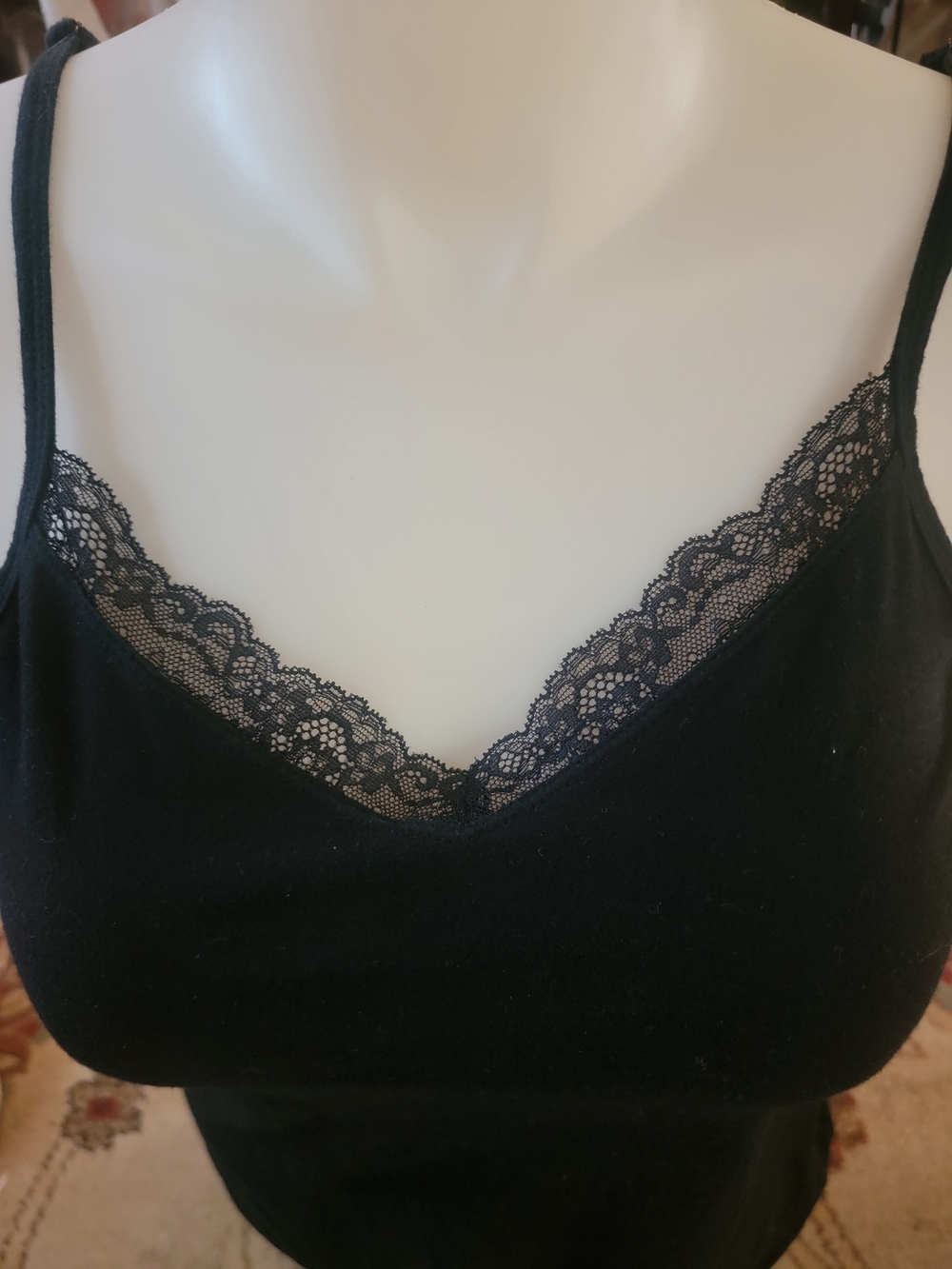 torrid Black Lace-Trim V-Neck Camisole